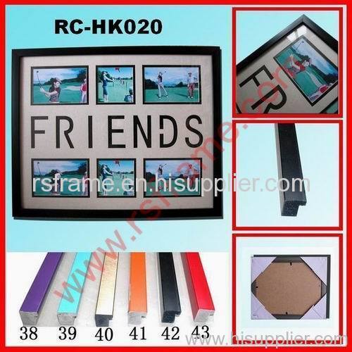 black multi windows matboard picture frame with letter