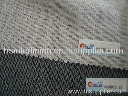 weft insert interlining for coat