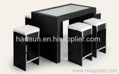 Outdoor furniture rattan bar set