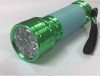 17 LED flashlight with fluorescence leather