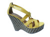 Cross Strap Wedge Sandal shoe