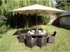 Rattan table set