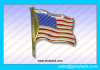 Custom cloisonne enamel flag lapel pin/silver plated flag pin badge/ flag badge