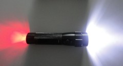12 white LED + 4 red LED flashlight
