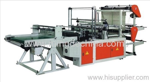 double -layer four-line bottom sealing bag making machine