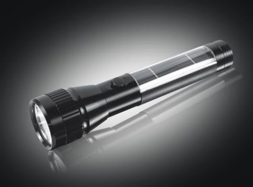 10 LED solar powered flashlight