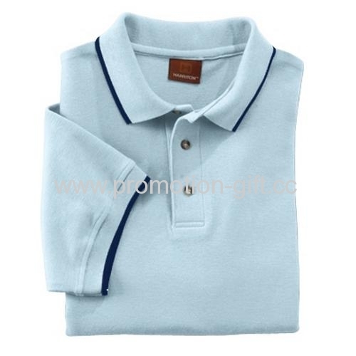 Men's Short-Sleeve Pique Polo with Tipping