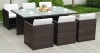 Outdoor rattan furniture dining set