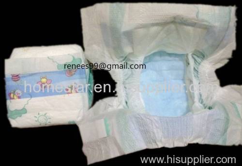 Baby diapers with magice tapes and breathable film