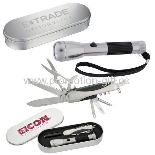 Multi-Function Knife & Flashlight Set