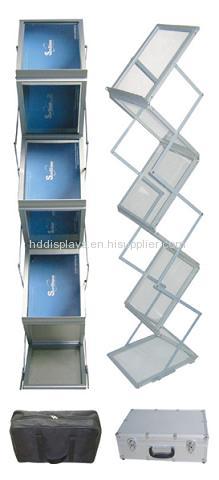 Folding Literature Rack Shelf Brochure Holder Display Stand