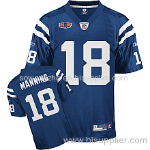 Indianapolis Colts 18 Peyton Manning Blue 2010 Super Bowl XLIV NFL Jerseys