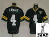 Green Bay Packers 4 Brett Favre Blue Yellow 2011 Super Bowl XLV NFL Jerseys