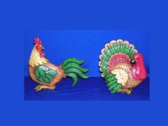 Harvest polyresin table chick decorations