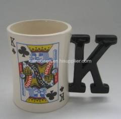 Ceramic mugs with playing cards image -the lastest design