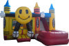 smiling face castle combo inflatable bounce house