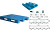 Flat hygienic plastic pallet