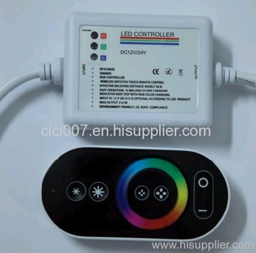 led rgb wireless touching remote controller