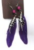 Purple Feather earring
