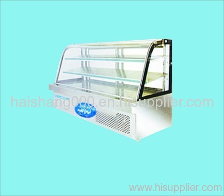 Refrigerated storage cabinet with glass