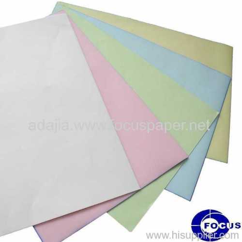 blue & black print carbonless paper (ncr paper) in roll & sheet