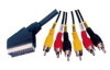 scart plug to 6RCA plug