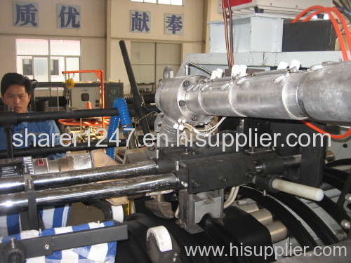 PE steel strip winding pipe production line