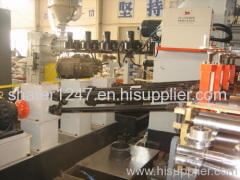 PE steel strip winding pipe production line