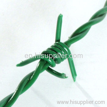 PVC coated barbed wire