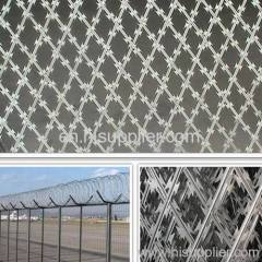 Galvanized barbed wire mesh