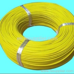 Yellow PVC coated wire