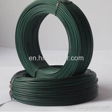 Dark green PVC coated wire