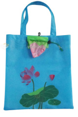 flower bag,foldable flower bag, lotus bag,lotus shopping bag,reusable bag,promotional bag,foldable bag,eco bag