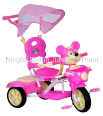 baby tricycle with cartoon head