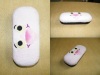 Cute animal plush+ embroid eyeglasses case