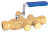 Brass Compression Ball With Plastic Check Valve