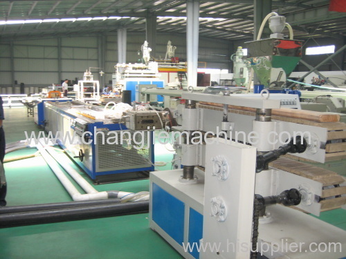 wood and plastic extrusion line