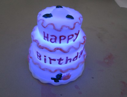 Birthday cake LED night light