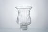 clear hurricane candle holder with large opening