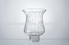 clear hurricane candle holder with large opening