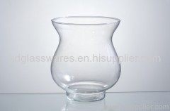 round clear hurricane candle holder