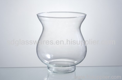 round clear hurricane candle holder