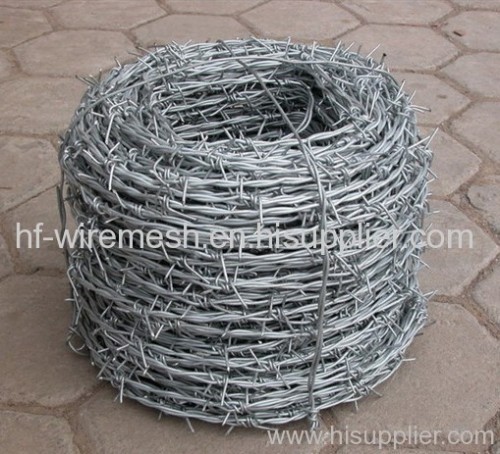 Galvanized barbed wire coils