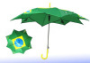 Brazil flag promotion straight umbrella