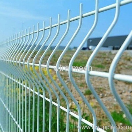 White PVC coated fence