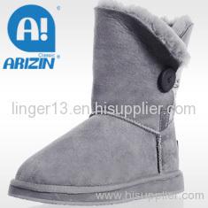 Winter buckle boots with twin-face sheepskin material