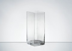 tall square glass vase