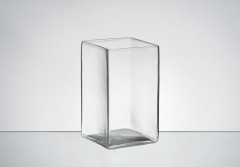 clear glass square vase