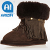 Lady short boots with fur material