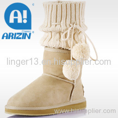 Winter knitted boots with goo quality mateial